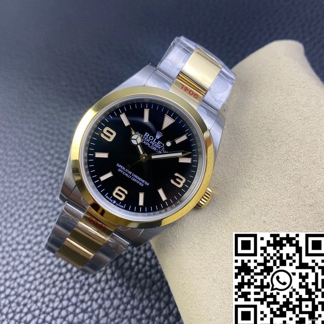 M124273-0001 Black Rolex Factory EW Explorer Dial 0923